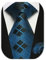 Enlision Karierte Krawatte für Herren mit Einstecktuch Set für Hochzeit Business Herren Krawatte Taschentuch Set für formelle Geschäfte Anzug,Schwarz mit Dunkelblau