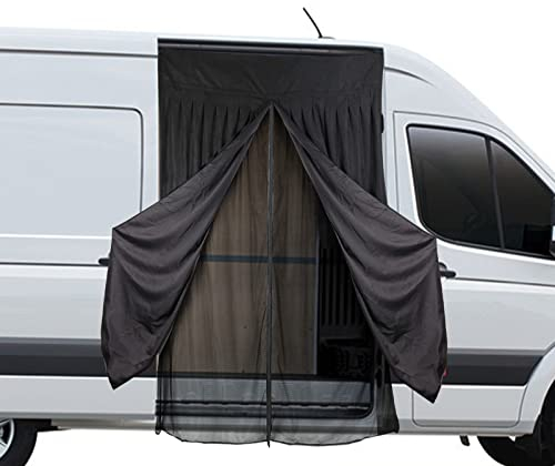 Opaltool Mosquitera Lateral Magnética para VW T6/T6.1/ T6 California, Mosquitera para Furgoneta con Interior de Gamuza para Evitar Insectos con Cierre Magnético para Camping al Aire Libre
