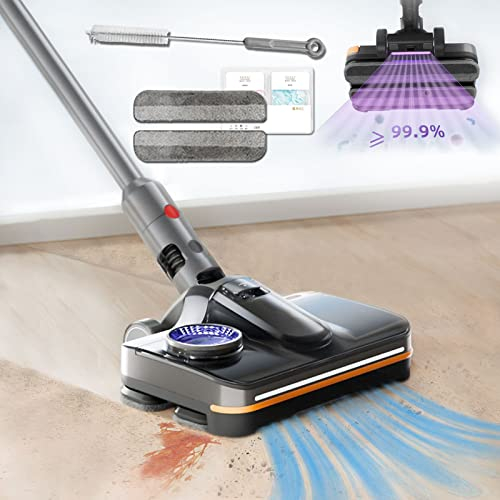 RUBAPOSM Electric Mop Head Attachment for Dyson V8 V10 V11 V15 V12slim Cordless Vacuum Cleaner Accessories, with LED UV,230ml Detachable Water Tank,Home Hardwood Tiles Floor Cleaning Wet Dry Mop