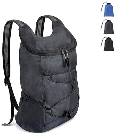 Minicloss Faltbarer Rucksack Ultra Leicht, Wasserdichter Wanderrucksack Schwarz Damen, Kleiner Trekkingrucksack Herren, Ultraleicht Tagesrucksack Outdoor für Wandern Camping Klettern Radfahren