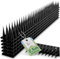 TTL Garden 2,5m Taubenabwehr Spikes - Vogelabwehr für Balkon und Fensterbank - 2,5 Meter 6x42cm Kunststoff schwarz 37mm hohe Spikes 3-reihig, Vogelschreck für Geländer Zaun Solaranlage Fenster Dach