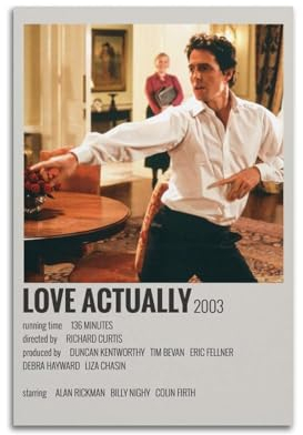 karn Love Actually Poster, Wandkunst, Leinwand, Poster, Raumdekor, ästhetisch, Poster, Druck, Dekoration, Poster, 30 x 45 cm, ungerahmt