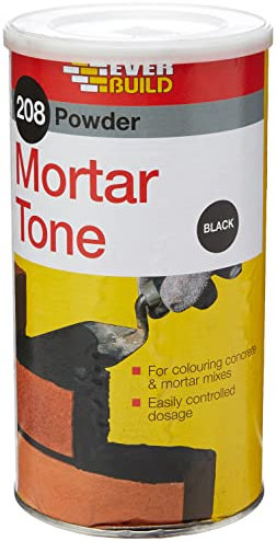 Everbuild PMTBK1 208 Powder Mortar Tone, Black, 1 kg (Pack of 2)