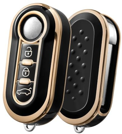 FELEA étui Porte-clés Coque clé pour Fiat Fiat Fiorino (Grande) Punto/Panda/Palio, Cadre clé de Voiture télécommande,A