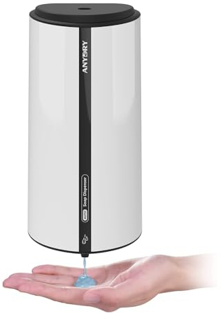 anydry Kommerzieller automatischer Flüssigseifenspender zur Wandmontage, Weiß, großes Fassungsvermögen 850 ml