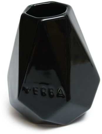 Mate Green Taza de té de cerámica para mate de 350 ml ● tazas de té mate de cristal negro ● Taza de té mate ● Calabaza de cerámica ● Fácil limpieza ● Taza de cerámica mate