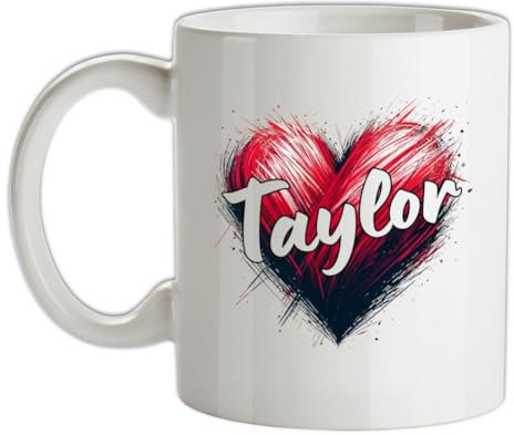 Love Heart Taylor - 10oz - Ceramic Mug for Coffee/Tea