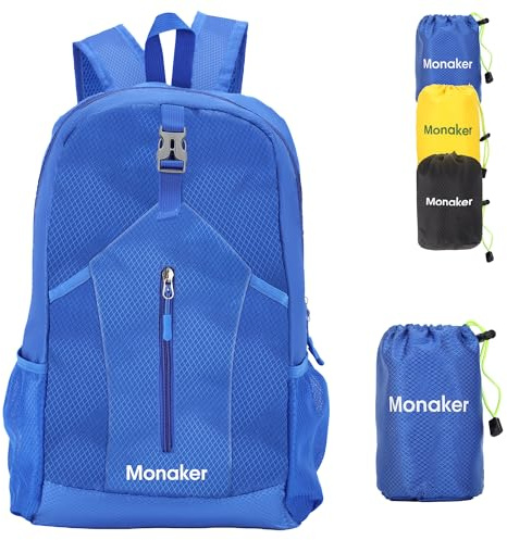Monaker Wanderrucksack, ultraleichter und kompakter, tragbarer Tagesrucksack zum Wandern, Radfahren und Campen