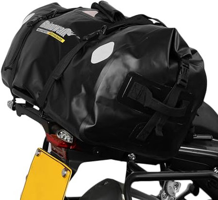 Wildken Gepäckrolle Motorrad Tasche Hecktasche Motorrad Satteltasche wasserdichte Motorradtasche Gepäcktasche Reisetasche mit Abnehmbarem Schultergurt für Outdoor Camping, 65L