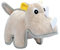 Zeus Safari Plüschtier für Hunde, Nashorn, 15 cm