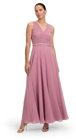 Vera Mont Damen Abendkleid mit Plissee 36, Desert Rose
