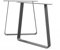 mina concept Tischkufen Flachstahl gebogen – Schwarz– Gestell Trapez – Breite unten 70 cm, Oben 50 cm, Höhe 72 cm Profil 80 x 8 mm – 2 Stück – TR F 8008 SW