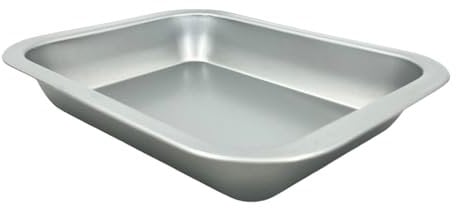 Chabrias Professional Silver 13″ (33 × 25 × 5 cm) Medium Roasting Pan – UK Made Carbon Steel Bakeware with ILAG Ultimate Non-Stick Coating – Oven Tray for Family Roasts – 10-Year Warranty
