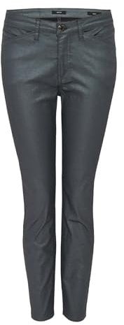 OPUS Damen Slim | Skinny Jeans Emily Classy Mid Rise mit Coating Graphite Glaze, 36 L28