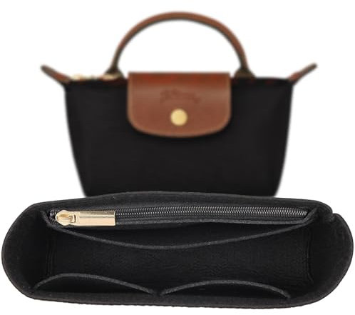 Sunshine smile Pliage Organizer Mini,Organizer für Longchamp Tasche Mini,Taschen Organizer für Longchamp Mini,Taschen Organizer für Longchamp Tasche Damen für Mini-Größe,Organizer-Einsatz,Einzel-Mini
