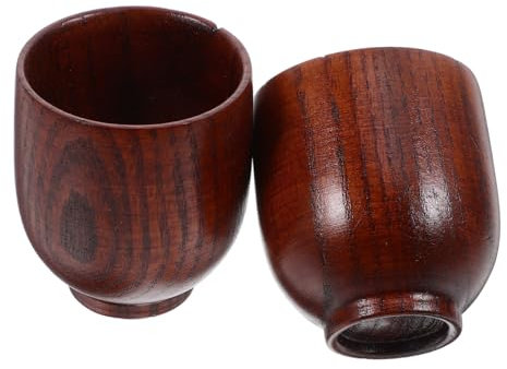 OKUMEYR Holzkelch Trinkbecher Wasserkelch Aus Holz Naturholzbecher Campingbecher Weinbecher Mehrzweckbecher Für Wasser Wein Tee