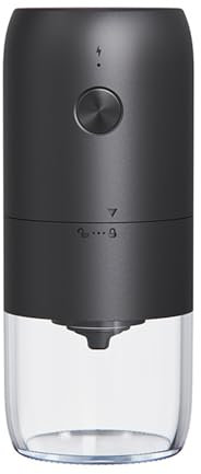 Rechargeable Coffee Bean Grinder Portable Coffee Grinder Electric for Home Use, Travel Camping (Black)