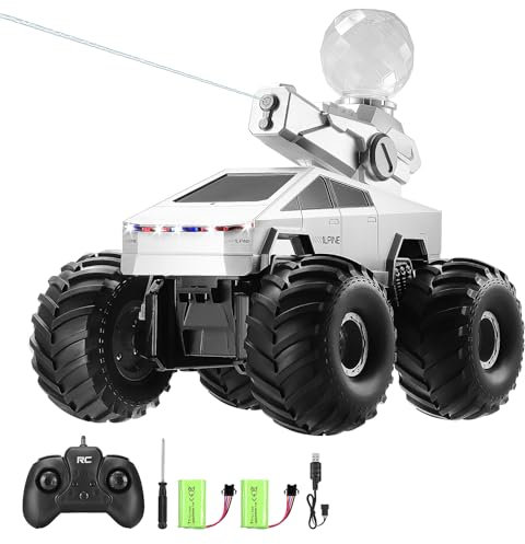 HSEAMALL Remote Control Monster Truck 1:16 Amphibious Remote Control Cars with Water Squirt,4WD All Terrain RC Car Kids Toys Off Road Pickup RC Truck