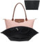 Taschen Organizer für Longchamp L,Organizer für Longchamp Tasche,Handtaschen Organizer,Filz Taschenorganizer mit mehreren Taschen,Folding Tote Bag Organizer for Insert Wallet Organizer (Schwarz, L)