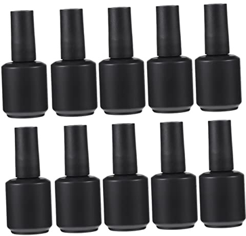 WRITWAA 12stücke Leere Nagellackflasche Glasflaschen Für Nagellack Aufbewahrung Und Haarbürsten Mit Gutem Verschluss Gegen Auslaufen