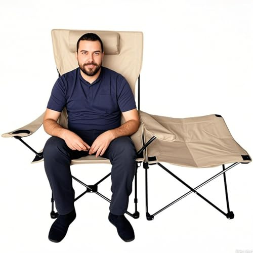 Gartenstuhl, neigbar – robuster Relaxsessel | ergonomische Struktur, verstärkt, für Garten, Balkon, Camping, , Pool und Entspannung im Freien