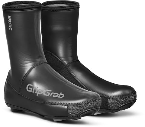 GripGrab Arctic 2 Neoprene Winter Road Cycling Overshoes Fleece Shoe Covers | Improved new version with better durability, crank rub protection, optimised fit and design, for race-oriented road shoes