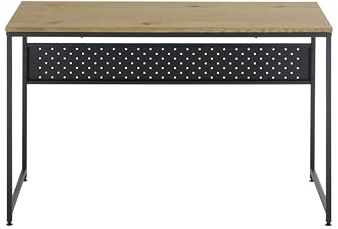 Robas Lund, Schreibtisch/Computertisch Corinth, HWP, Dekor Wildeiche, Metallgestell schwarz pulverbeschichtet, B/H/T: 120/74/60 cm