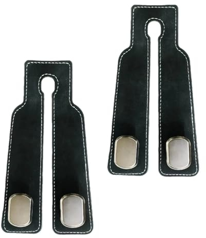 EULAPGOE Ganci Auto Posteriori Sedile 2 Pezzi Neri in ABS e Lega – Appendiabiti Resistenti Stile retrò per Auto familiari, Viaggi, Borse e Giacche – Facili da installare
