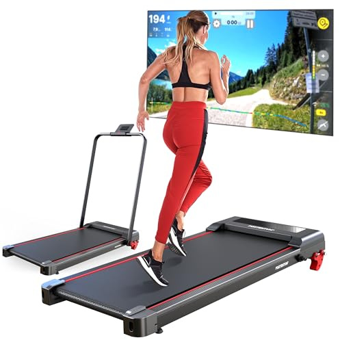 PORTENTUM Walking pad laufband für zuhause klappbar Treadmill for Home 8 Pro – 3 Steigungsstufen und Fernbedienung – leiser Motor 2,5 HP – FTMS Multi-APP Konnektivität – Walkingpad 136 kg