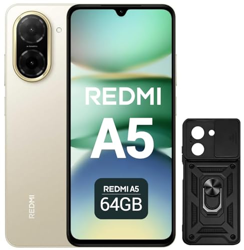 XIAOMI Redmi A5 Smartphone 6,88 120Hz Display, 64GB+3GB, 32MP AI-Kamera, 5200 mAh Akku, Seiten-Fingerprint-Sensor (Gold)