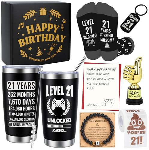 EccoDen 21st Birthday Gifts for Men - Gifts for 21 Year Old Male | Mens 21st Birthday Gifts