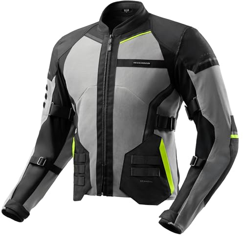 REBELHORN Scandal 3 Motorradjacke Herren | Textil | Ellbogen und Schulterprotektoren Stufe 2 | Große Mesh Belüftungspaneele | Schutzstufe AA | Größen bis 10XL