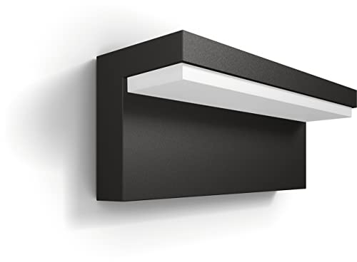Philips Bustan Lampada da Parete da Esterno, LED, senza Sensore di Movimento, 4000 K, Grigio Scuro