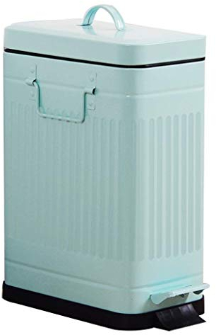 RANRANJJ Poubelle de luxe à pédale rétro - Poubelle rectangulaire de grande capacité pour cuisine et salle de bains - 10 litres