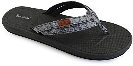 BRASILERAS Tongs Femme Antidérapantes Confortables Chaussures de Plage/Piscine/urbaines Noir 37 EU
