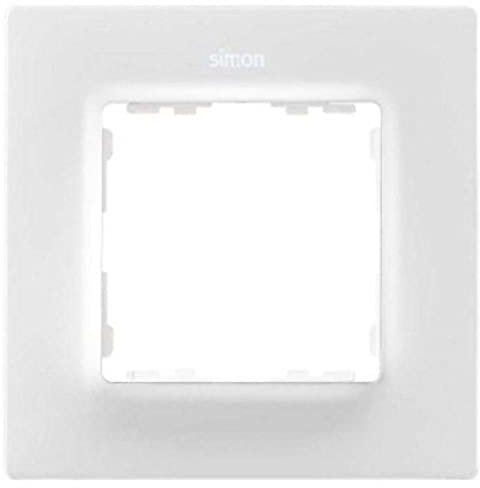 SIMON - Marco de Pared, 1 Elemento, Serie 82 Concept, Compatible con Series de Mecanismos Simon 75, 31, 82 y 88, Apto para Interiores, Fácil de Montar, Efecto Mate Antihuellas, Color Blanco