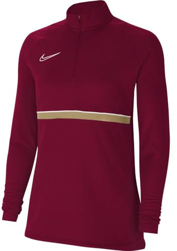 Nike Damen Women's Academy 21 Drill Top, Team RED/White/Jersey Gold/White, CV2653-677, S