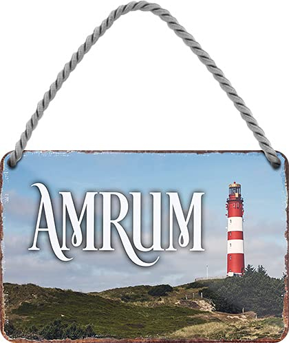 schilderkreis24 Blechschilder Kollektion 18x12cm Beliebte Urlaubsorte: (Amrum)
