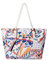 DonDon Bolso de playa grande impermeable con cremallera Modern Art