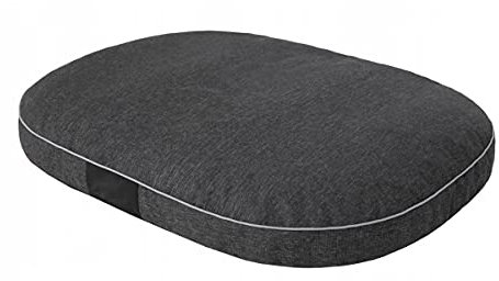 millybo OVAL ÖKOLEINEN Hundematratze, Hundebett für Kleine, Mittlere, Große Hunde - Robustes, wasserdichtes Hundekissen, kuscheliges Schaum Tierbett, Outdoor & waschbar - 108x85x15cm Schwarz