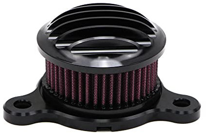 Dreamseek Filtro aria moto con accessori per Harley Davidson Sportster XL883 XL1200 XL 1988+ filtro aria aspirazione sistema CNC nero billet lavabile