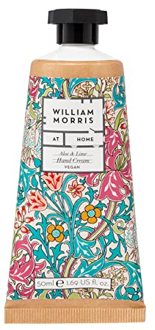 William Morris At Home Golden Lily Light Aloe & Lime Handcreme, angereichert mit Sheabutter, tierversuchsfrei und vegan, reisefreundliche Größe, 50 ml