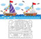 GLOBLELAND Stanzschablonen Segelboot Metall Schneiden Schablonen Möwe, Wolken und Wellen Stanzformen für Kartenherstellung und DIY Scrapbooking Dekor