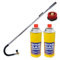 Dapetz ® Butane Wand Blowtorch For Weed Gas Burner Torch with Adjustable Flame Weeds Killer Burner Flame Thrower With 2 Gas Refills Canisters with adaptor Converts Fuel Canister Head for Long Gas Tank