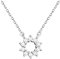 Sofia Milani - Damen Halskette 925 Silber - mit Zirkonia Steinen - Sonnen Kreis Anhänger - N0453