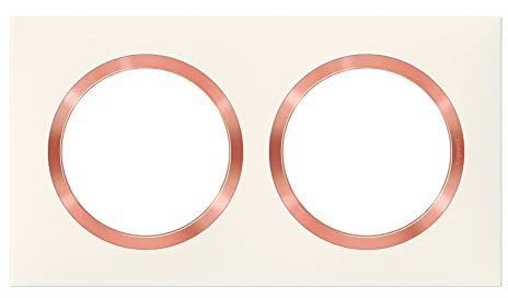 Legrand Plaque Double Dooxie, Blanc Rose