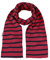 modAS Unisex Bretonischer Schal mit Streifen und uni verschieden Farben - Herrenschal Damenschal Kinderschal 13x120 cm in Rot-Blau