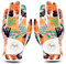 LOVMEAD Damen Golf Handschuh Golfhandschuhe Leder mit Ballmarker All Wetter Linke Rechte Hand Paar, Damen-Golfhandschuhe Rain Grip Weathersof rutschfest Sport (Orange, M)