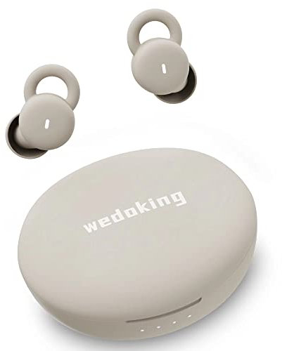 wedoking Smallest Invisible Sleep Earbuds Comfortable Noise Blocking Wireless Headphones for Sleeping Bluetooth Flat Ear Buds for Side Sleepers,Tiny Hidden Sleepbuds for Work Sports Ivory