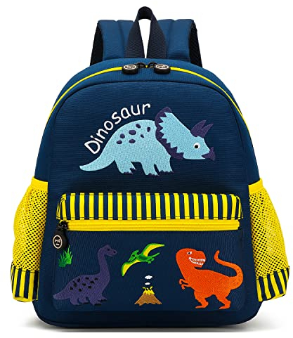 willikiva Netter Zoo Little 3d Rucksack Kinder Rucksack für Jungen und Mädchen Kleinkind Rucksack Wasserdichte Vorschule(Dinosaurier)